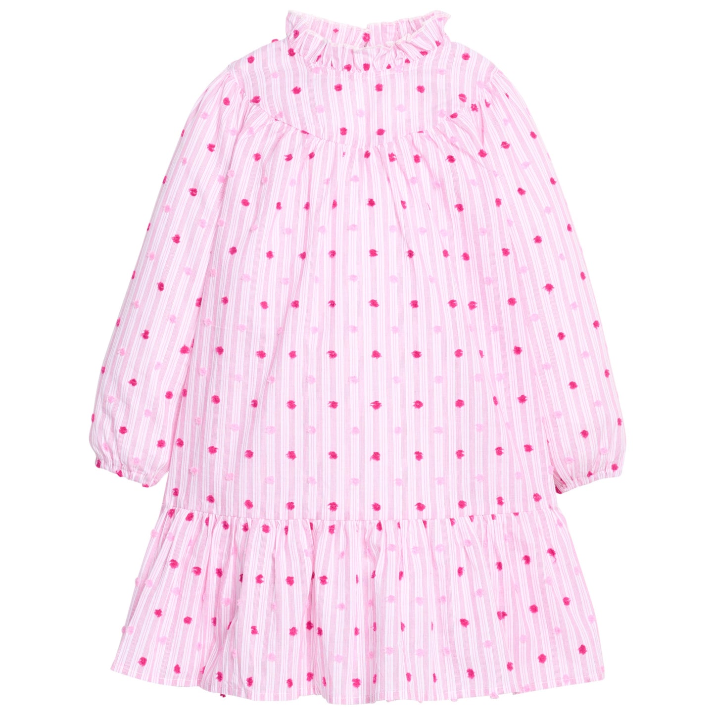 Jody Dress - Magenta Dot/Stripe
