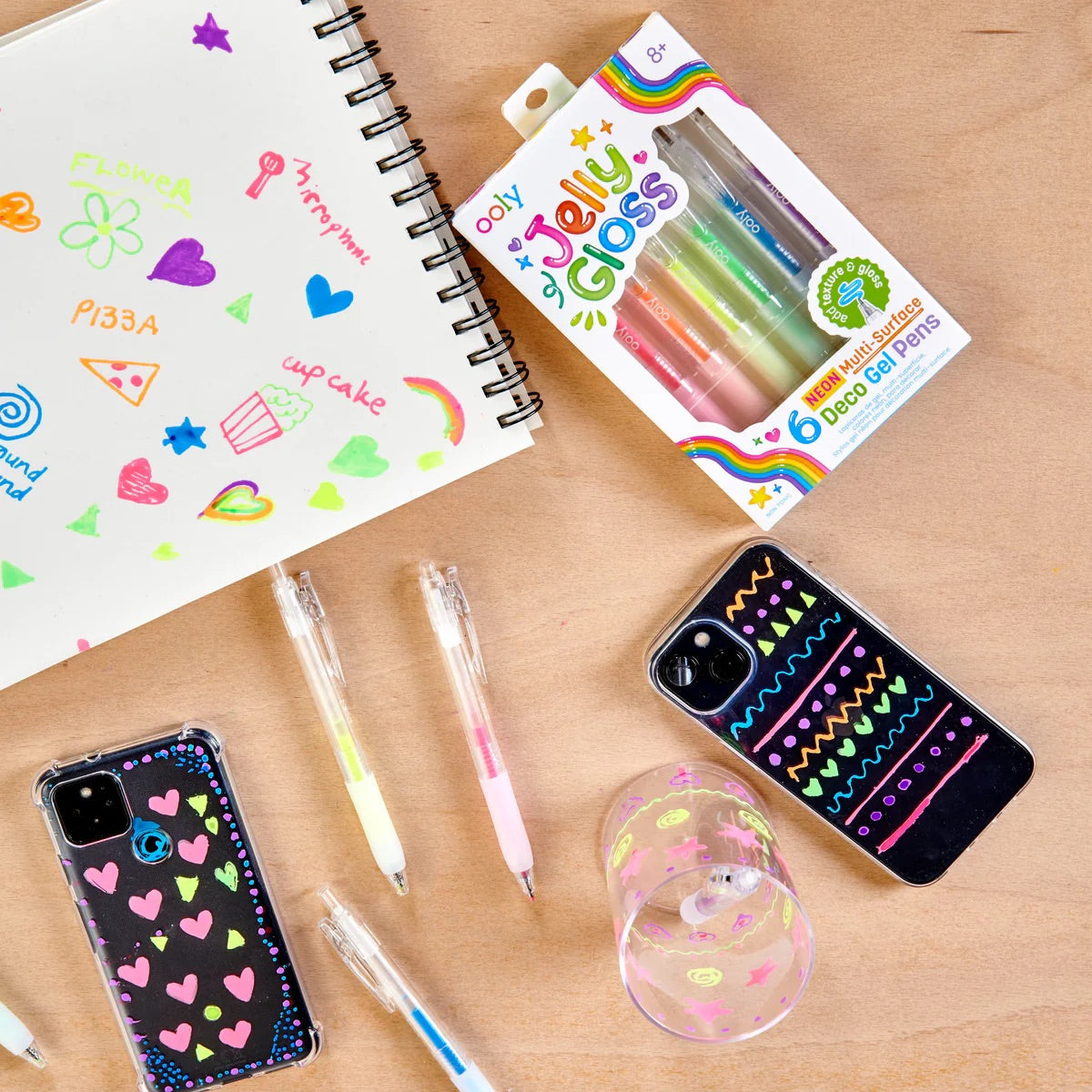 Jelly Gloss Neon Gel Pens