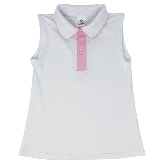 SET Gabby Shirt - White + Pink