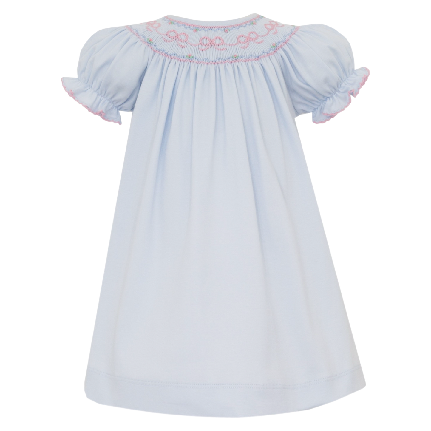 Smocked Knit Dress - Bow