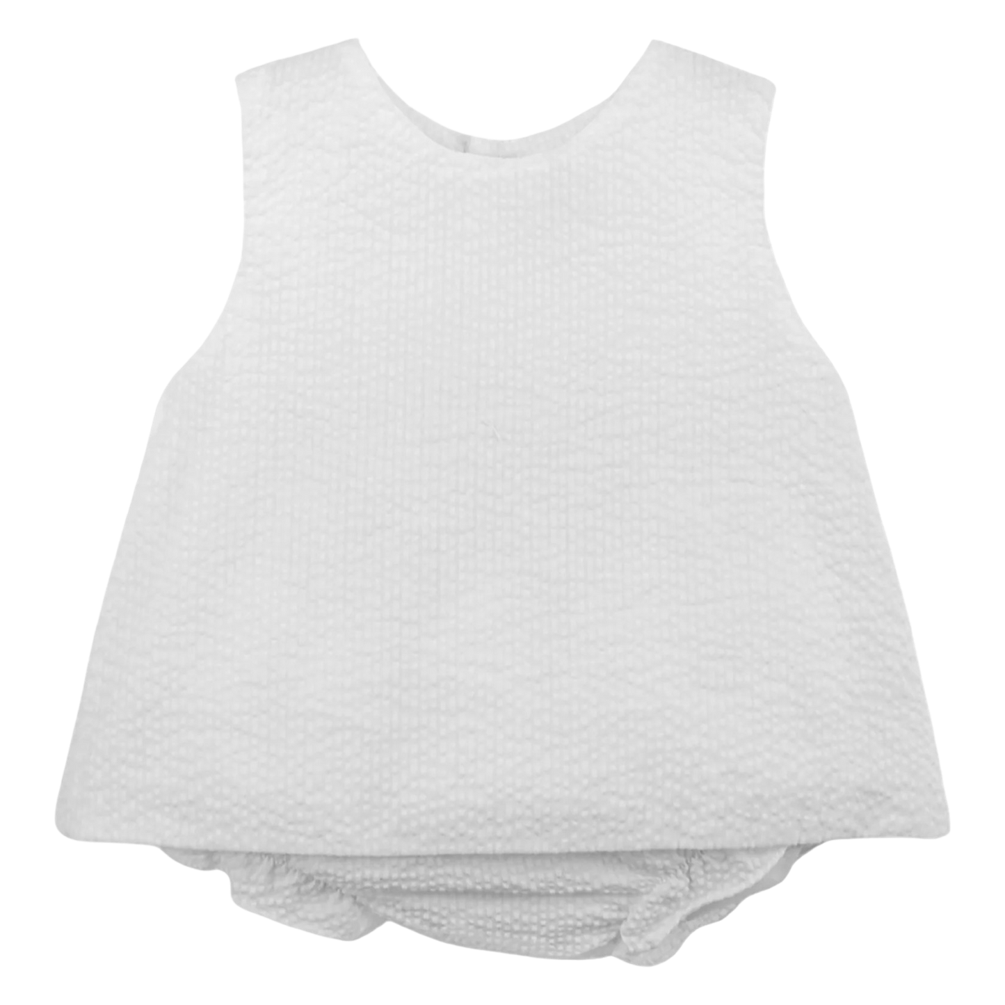 Bloomer Set - White Seersucker