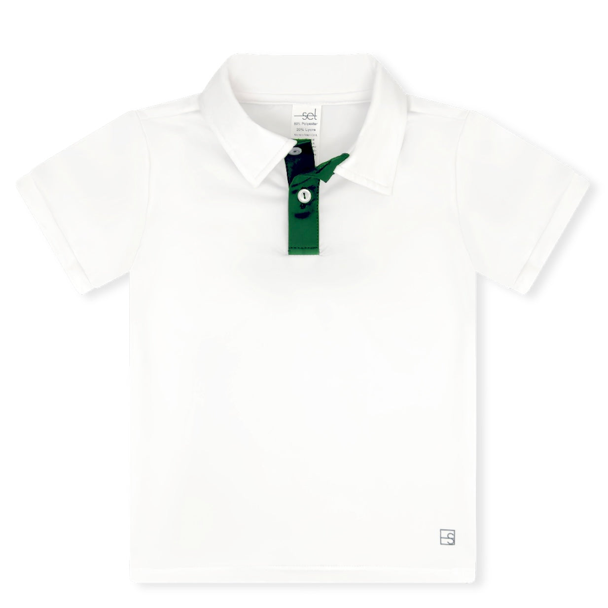 Parker Polo - Coconut/Green