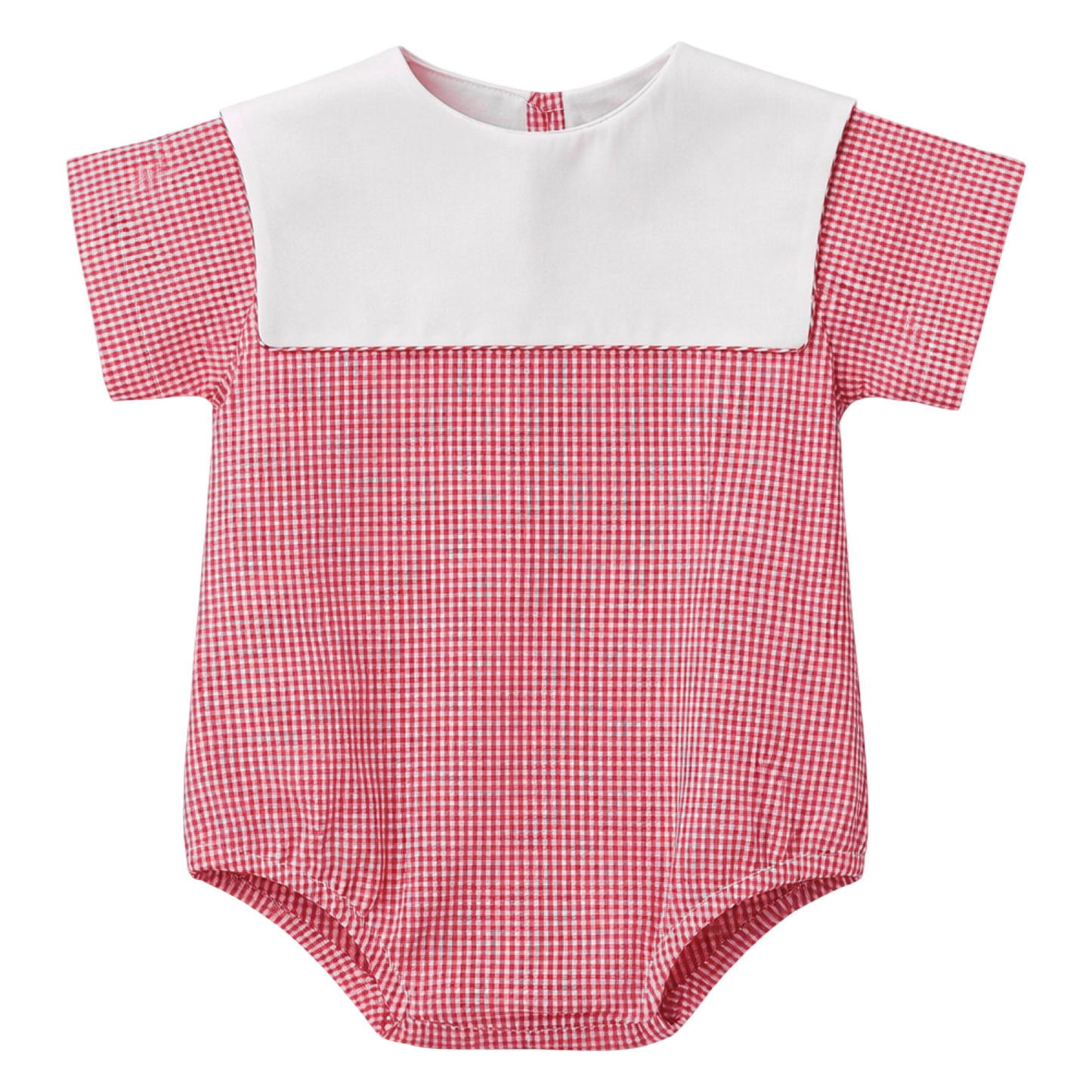 Gingham Collar Bubble - Red