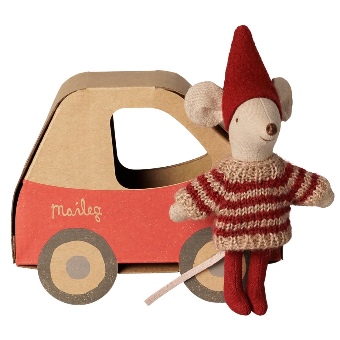 Christmas Mouse Little Sister in Car