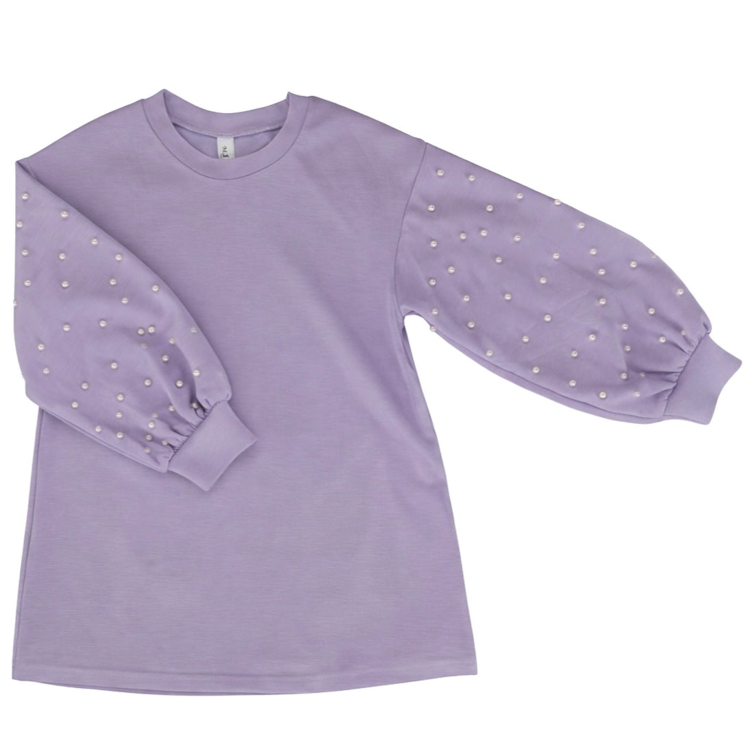 Dress - Pearl Sleeve Lavender