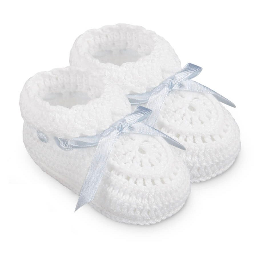 Crochet Ribbon Bootie