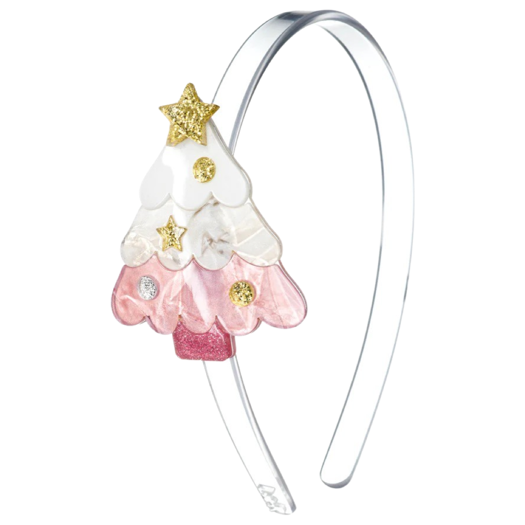 Headband - Pink Christmas Tree