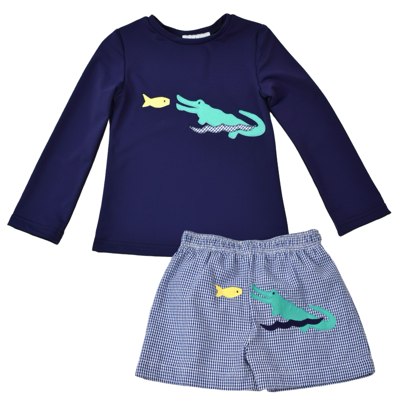Swim Trunks/Rashguard Set - Gator
