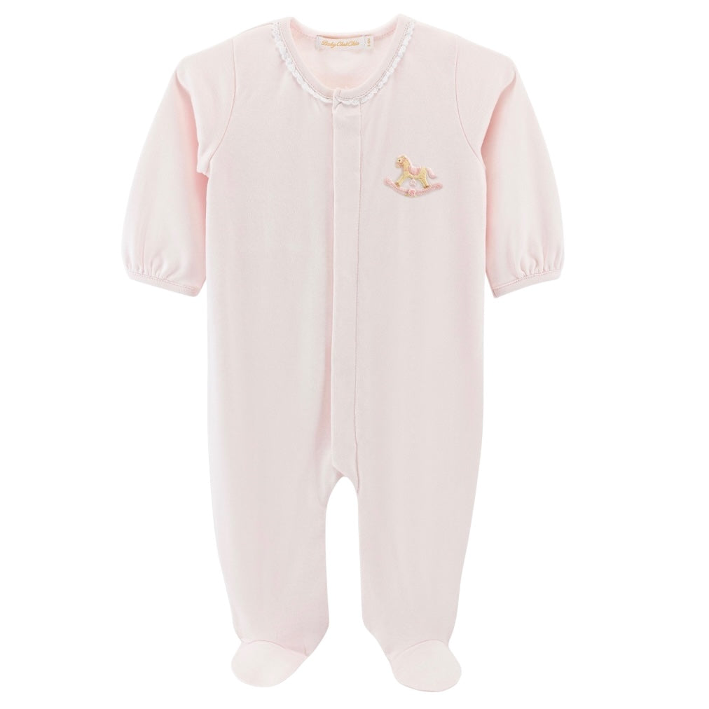 Pima Footie - Pink Rocking Horse