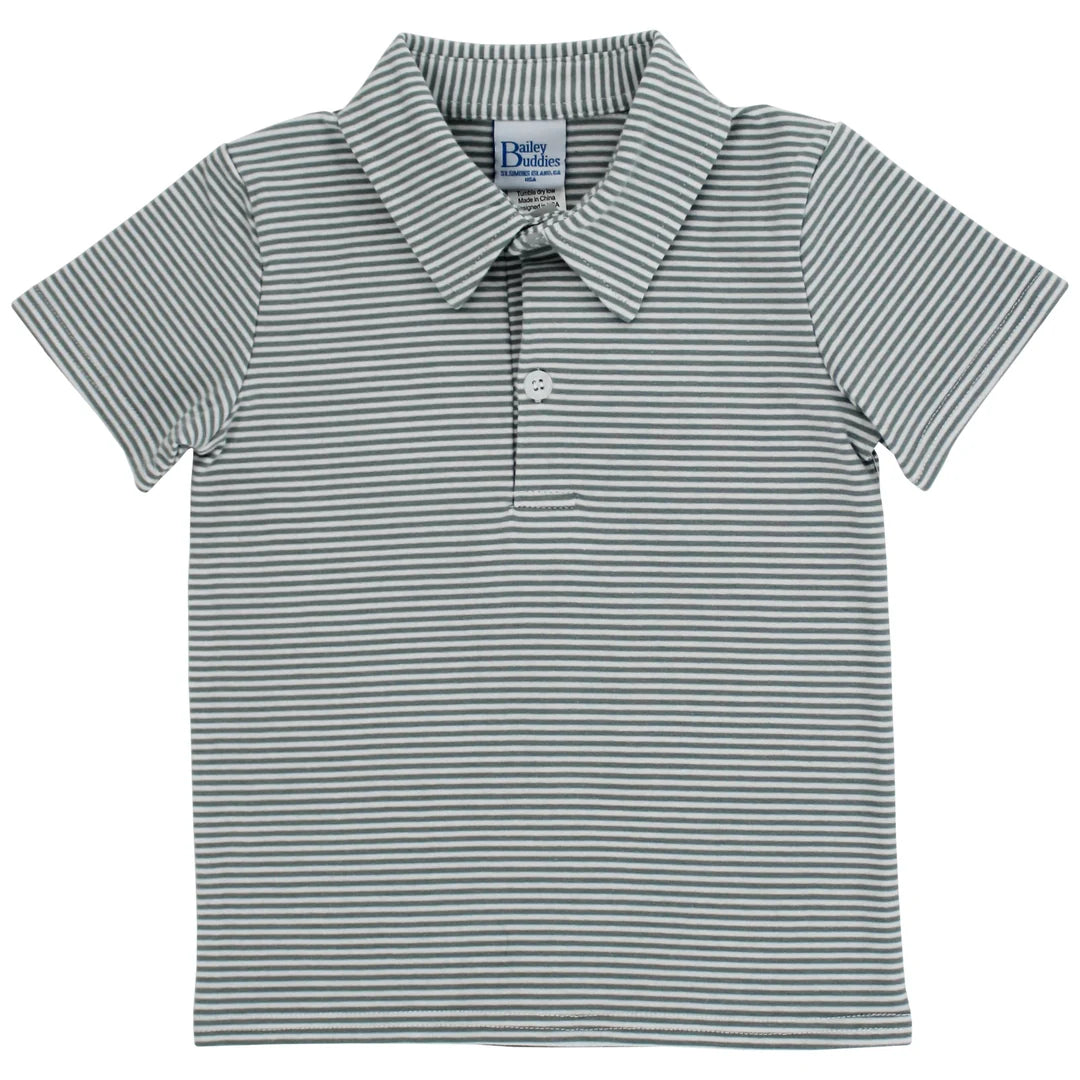 Sammy Polo - Sage Stripe
