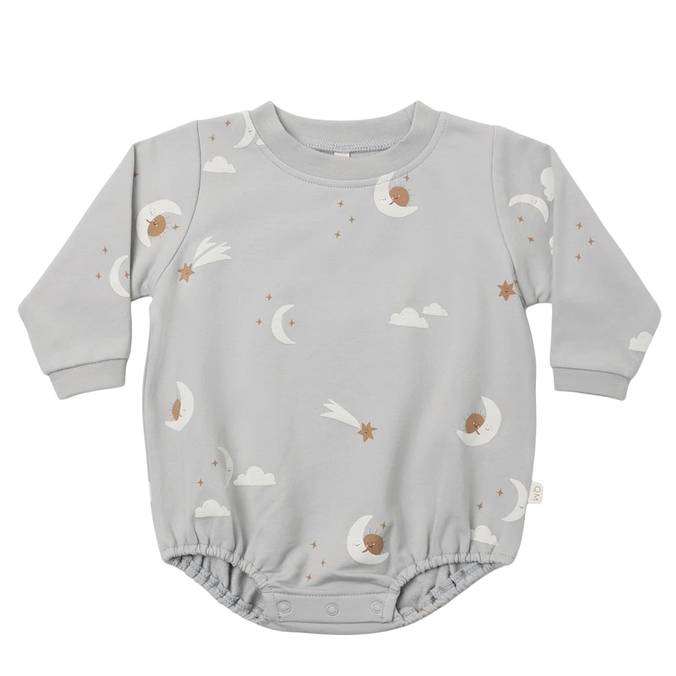 Crewneck Bubble Romper - Sky Friends