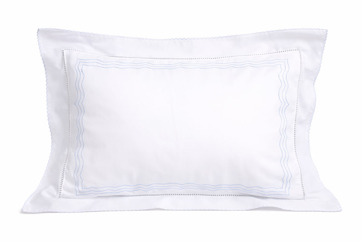 Embroidered Pillow - Blue Frame