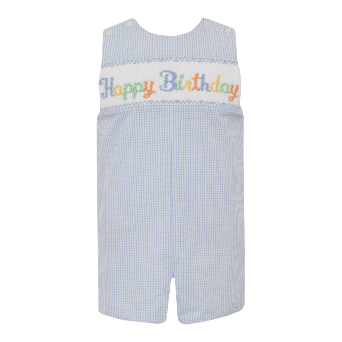 Smocked Jon Jon - Happy Birthday