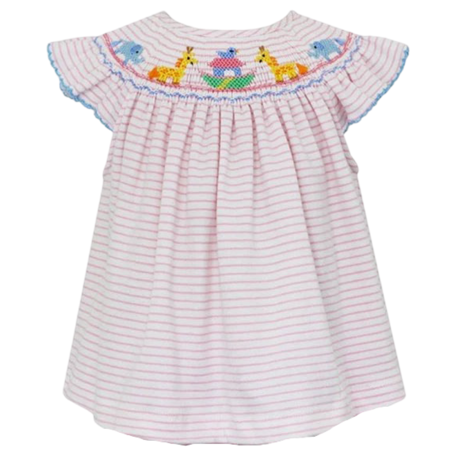 Smocked Knit Dress - Noah's Ark