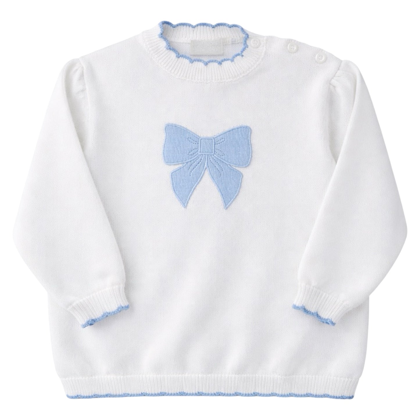 Sweater - Bow Blue