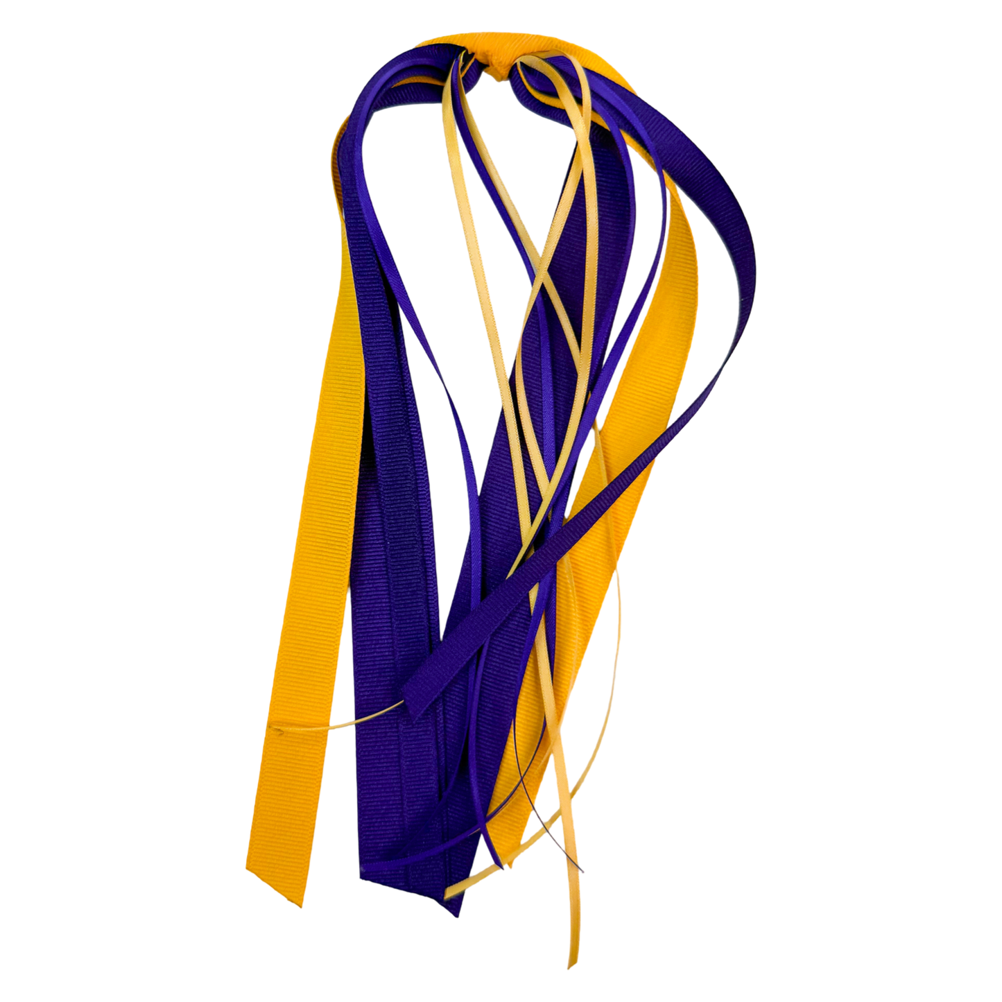 Purple + Gold Streamer Hair Tye