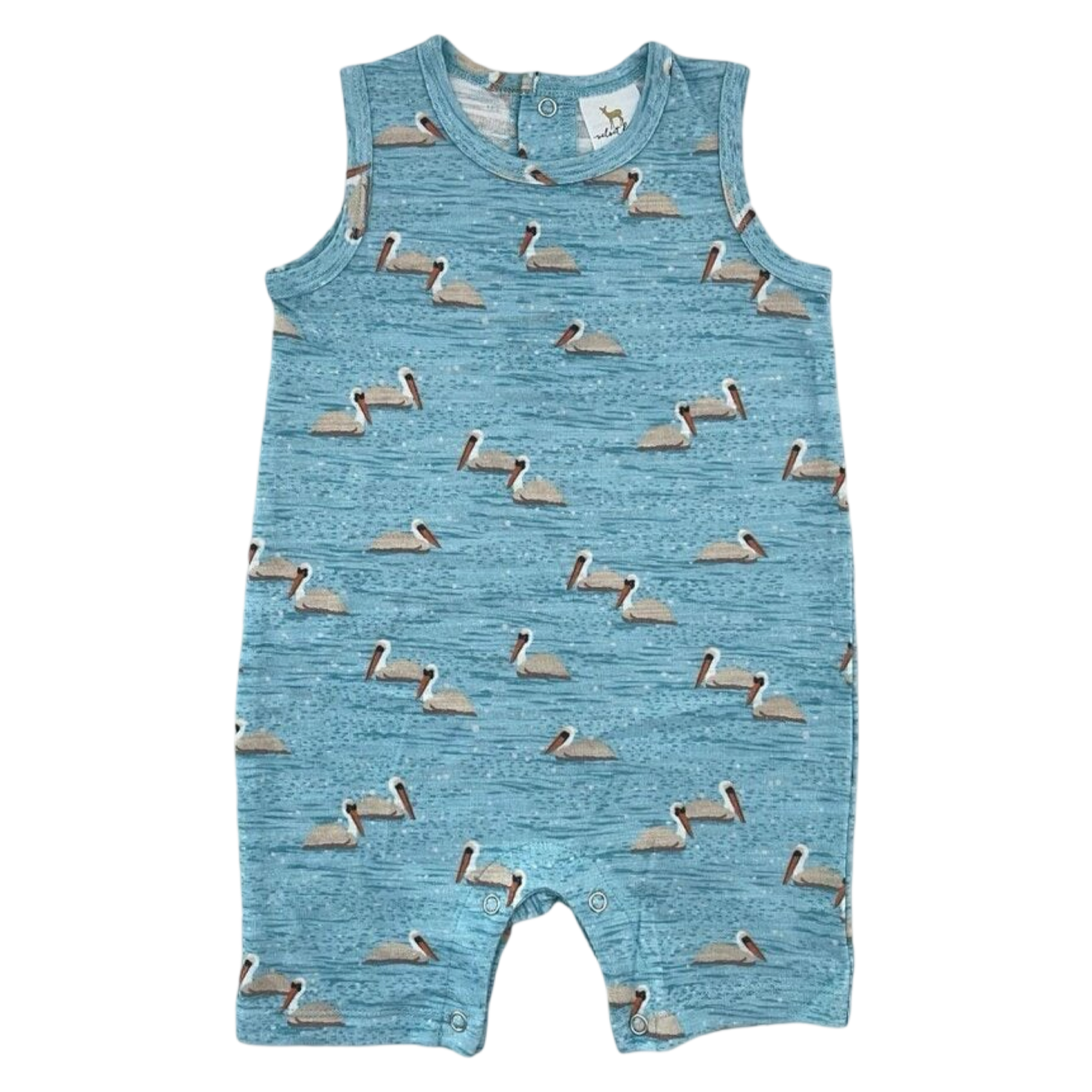 Knox Romper - Blue Pelican
