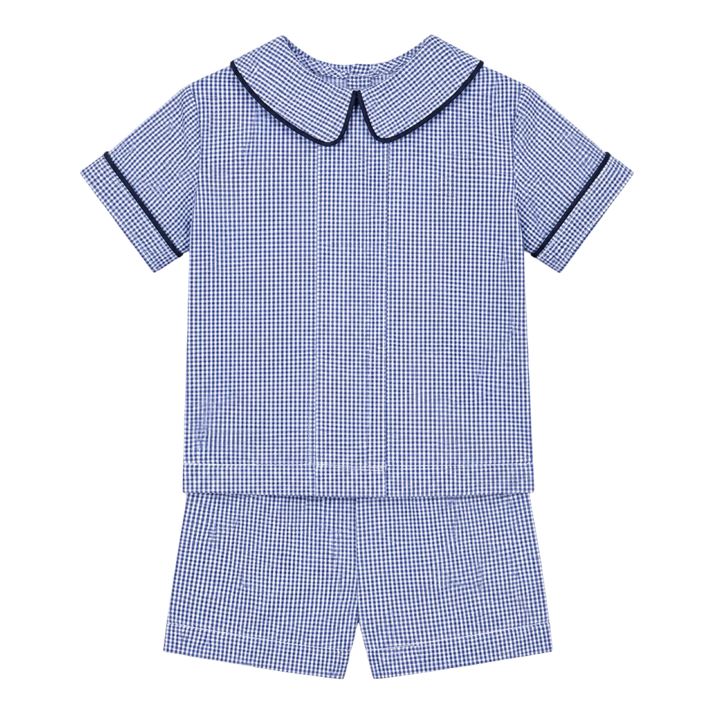 Gingham Short Set - Navy