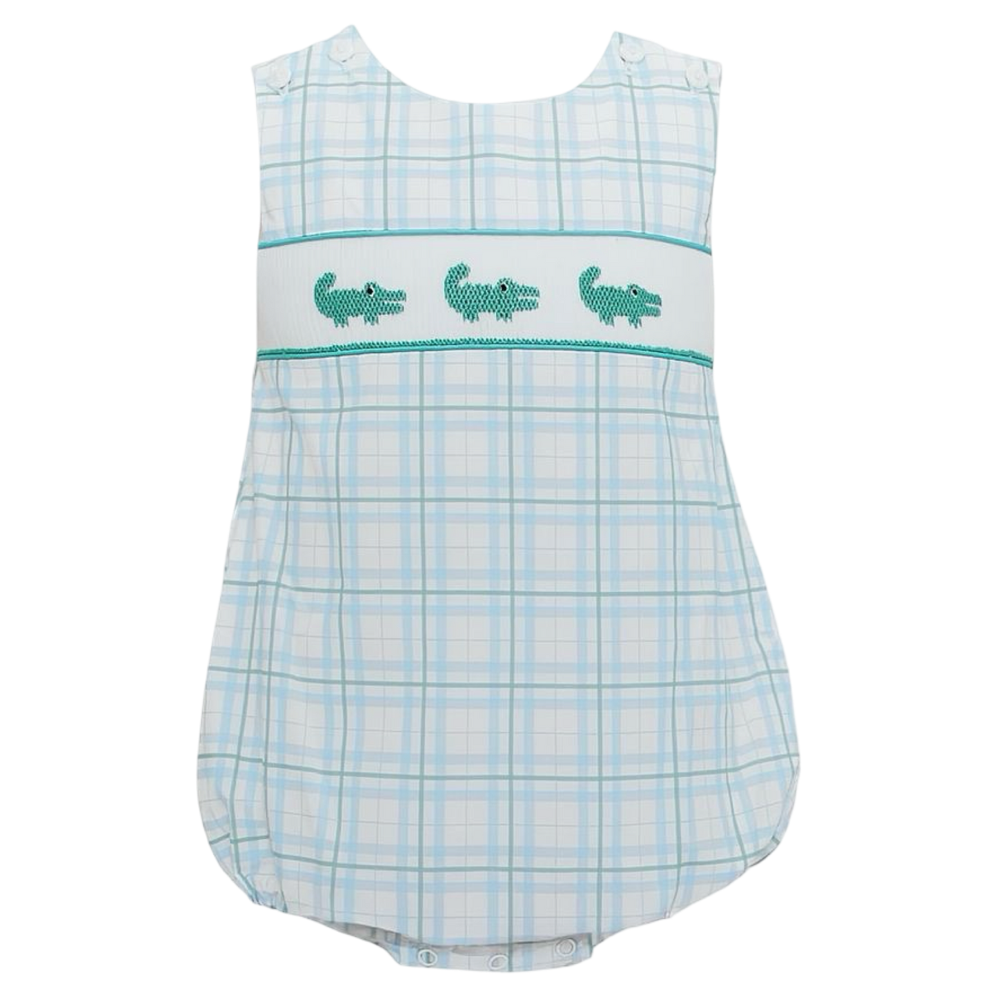 Ethan Smocked Bubble - Gator