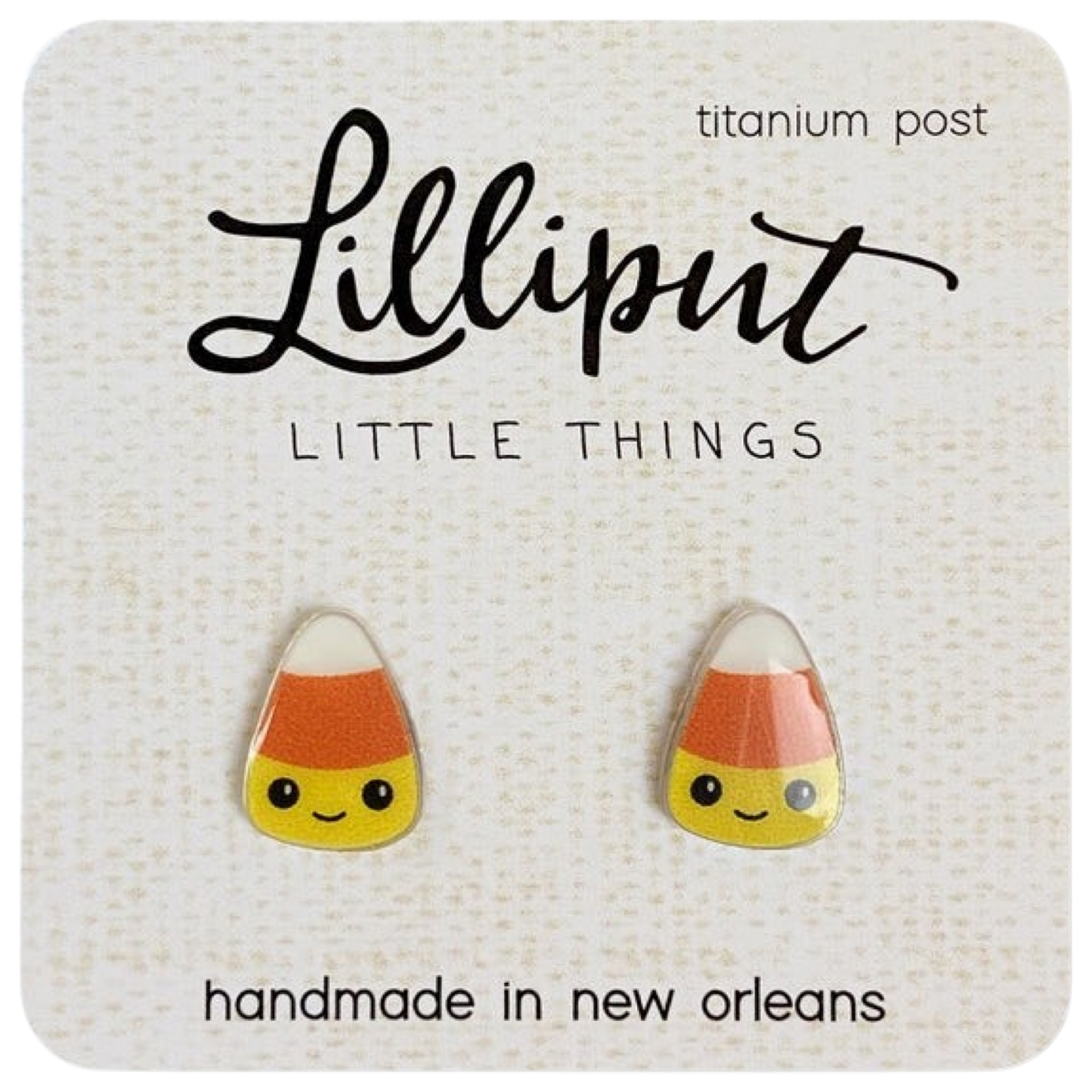 LP Earring - Candy Corn