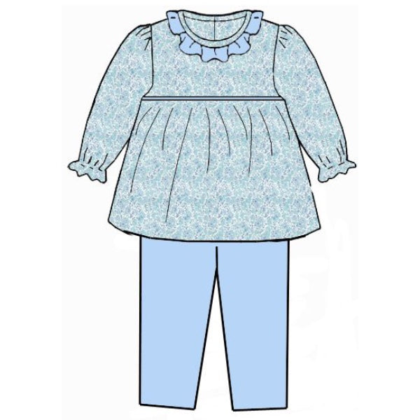 Knit Legging Set - Liberty Blue