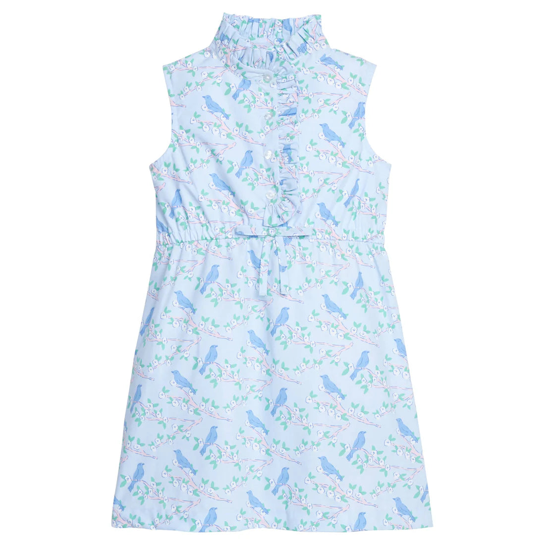 Ruffled Shirt Dress - Cherry Blossom