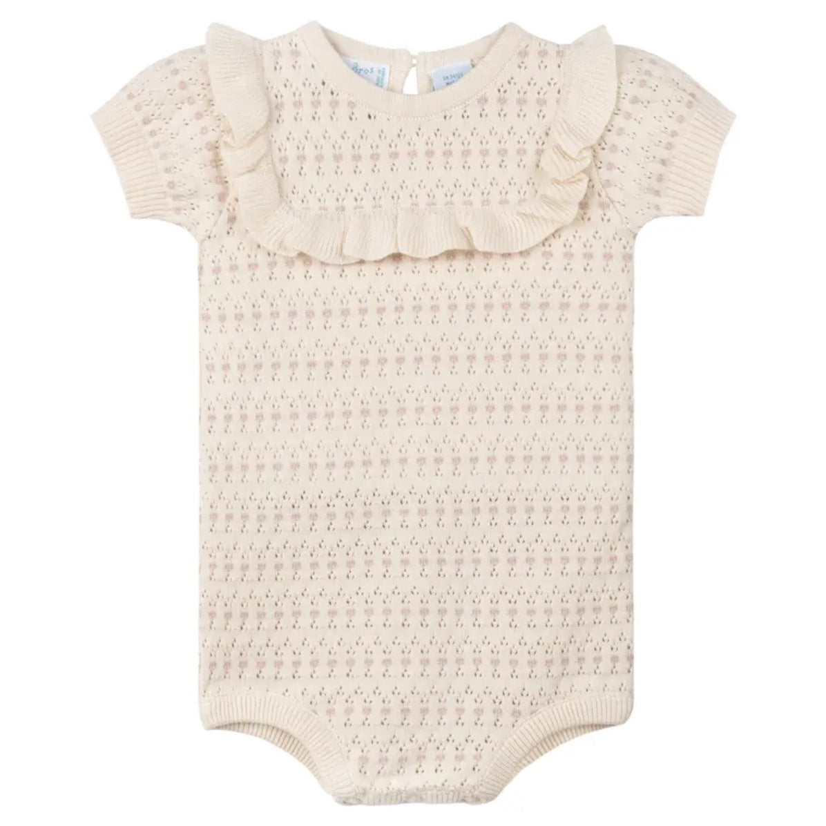 Pointelle Jacquard Romper - Mauve