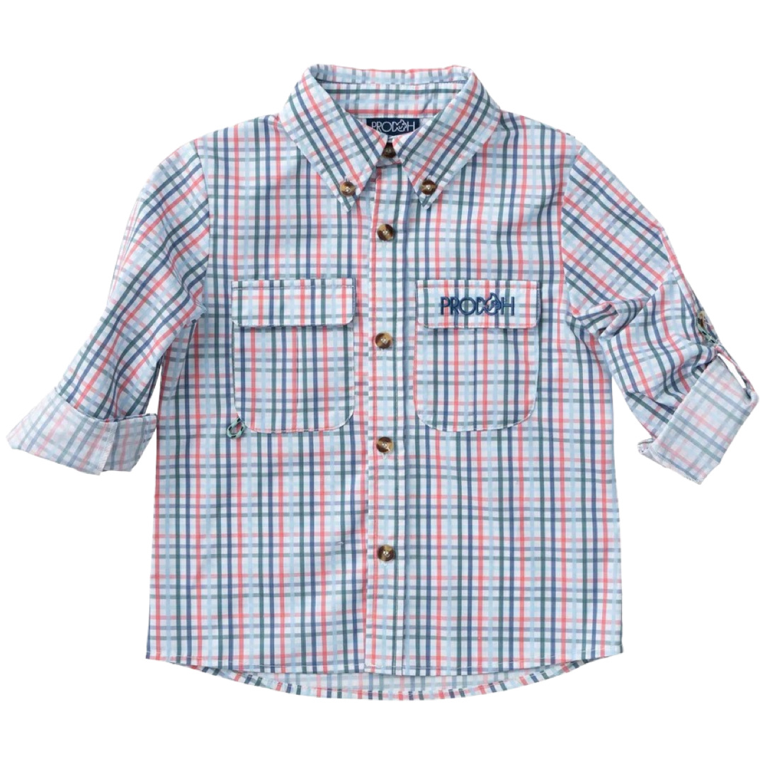 Fishing Shirt - Tea Rose Plaid