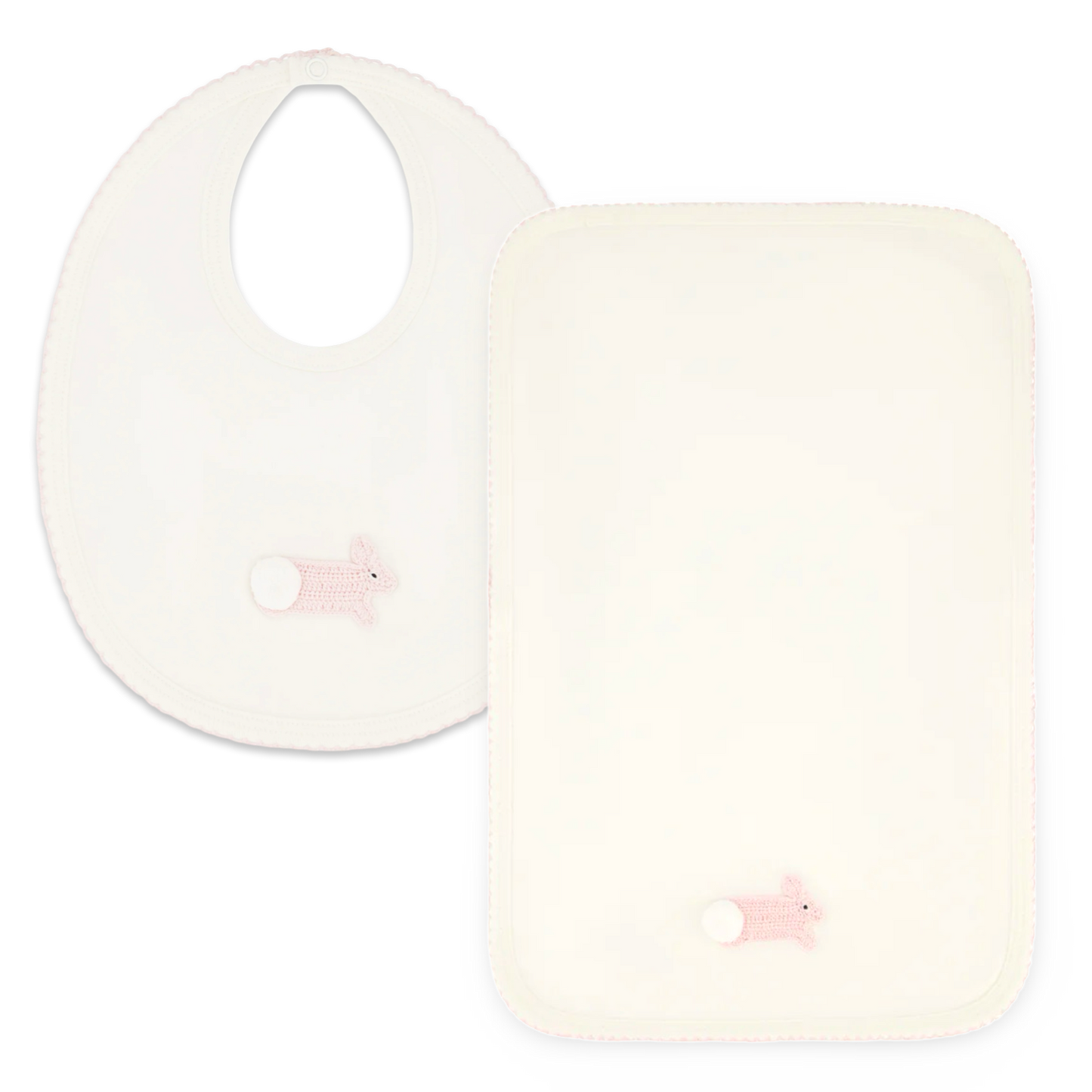 Pima Bib/Burp Set - Bunny