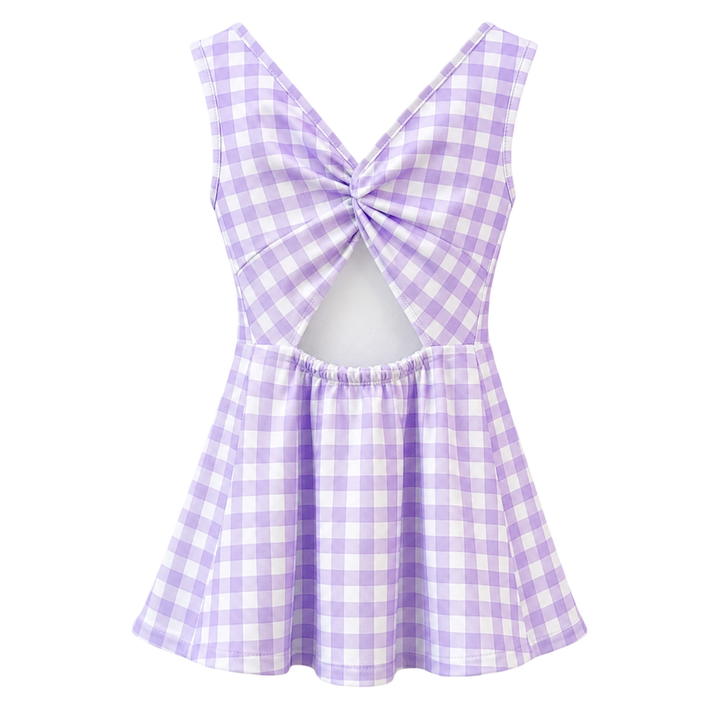 Activewear Dress - Purple Gingham