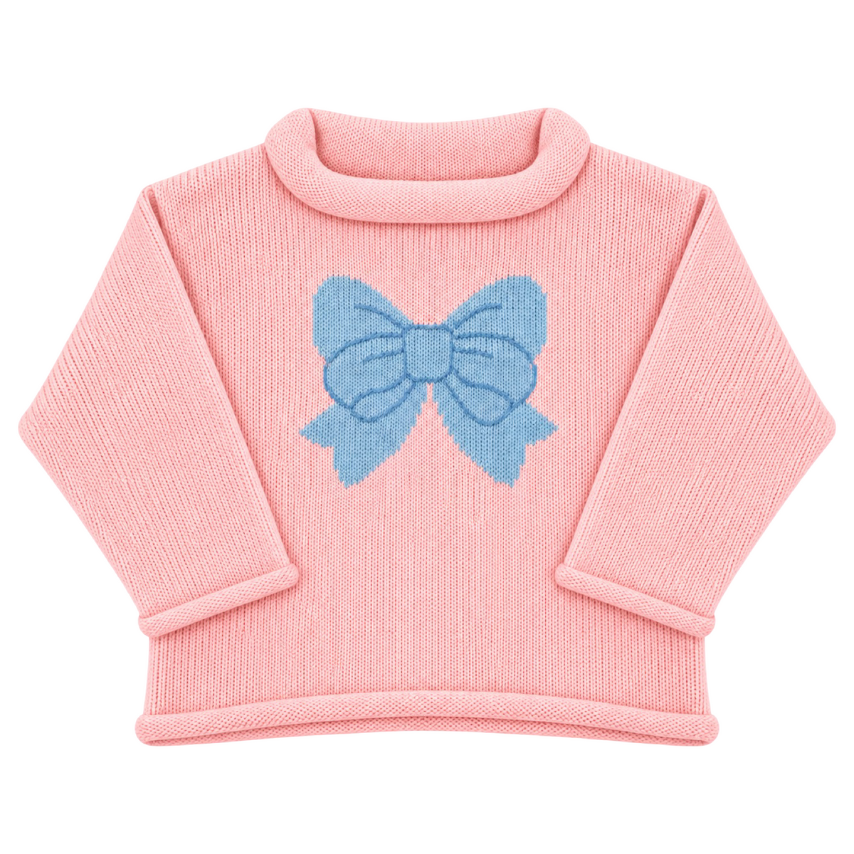 Sweater - Blue Bow
