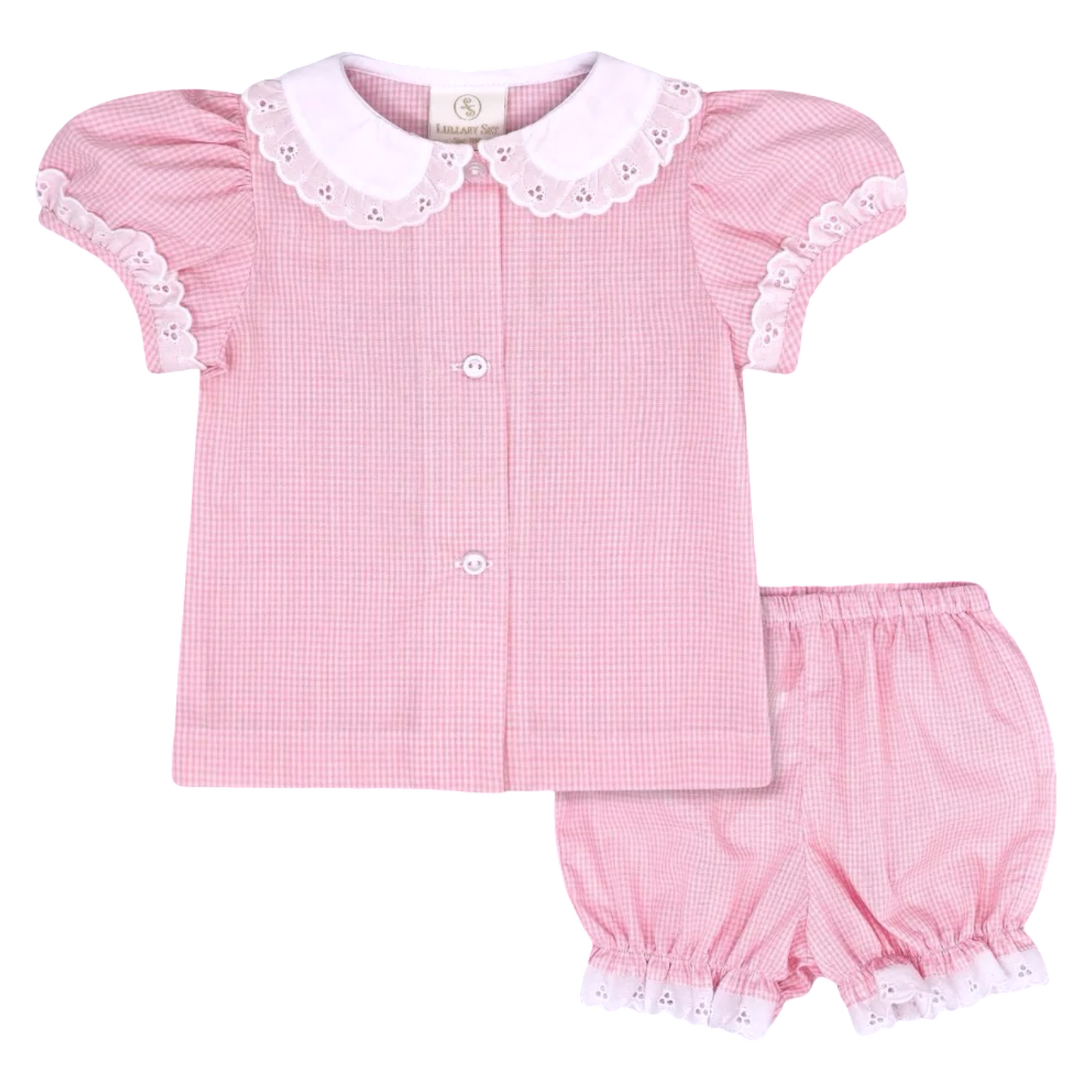 Adorable Diaper Set - Polite Pink Mini Gingham
