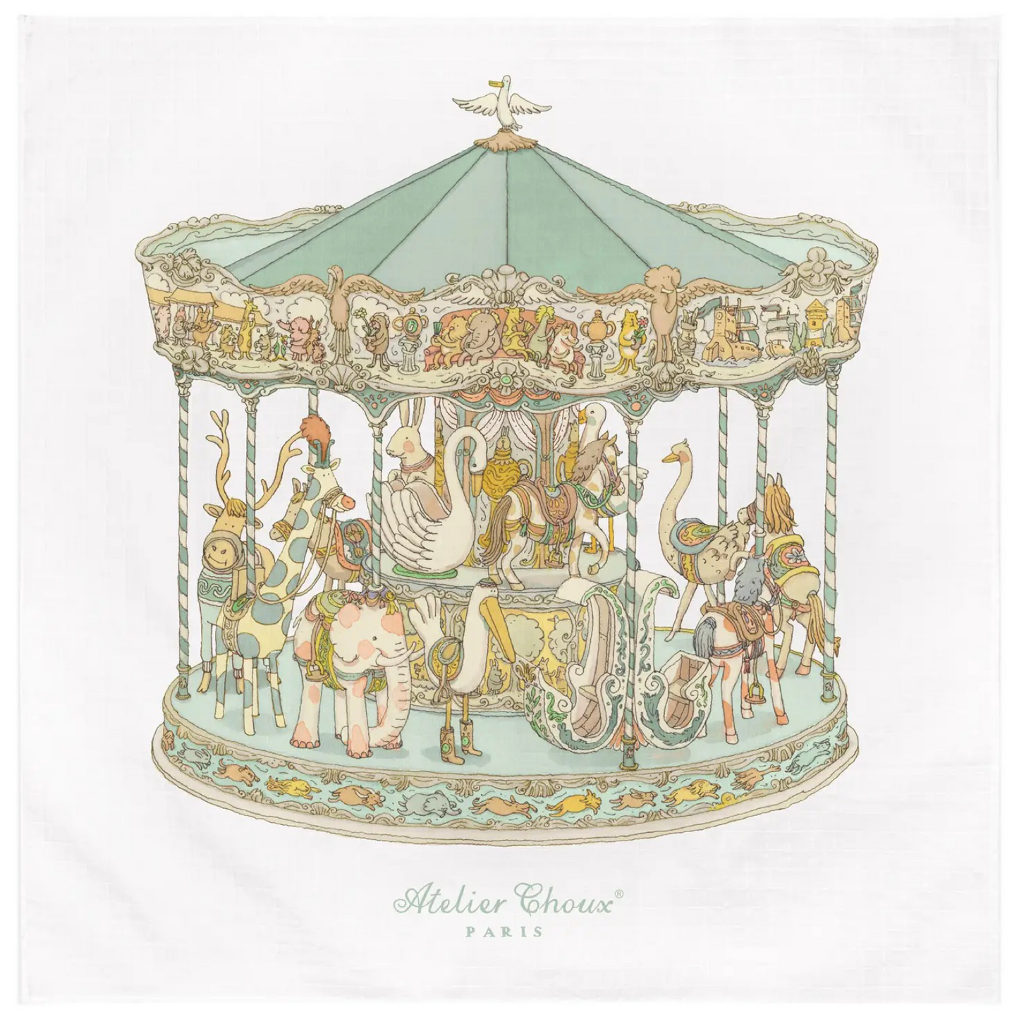 Swaddle - Carousel Green