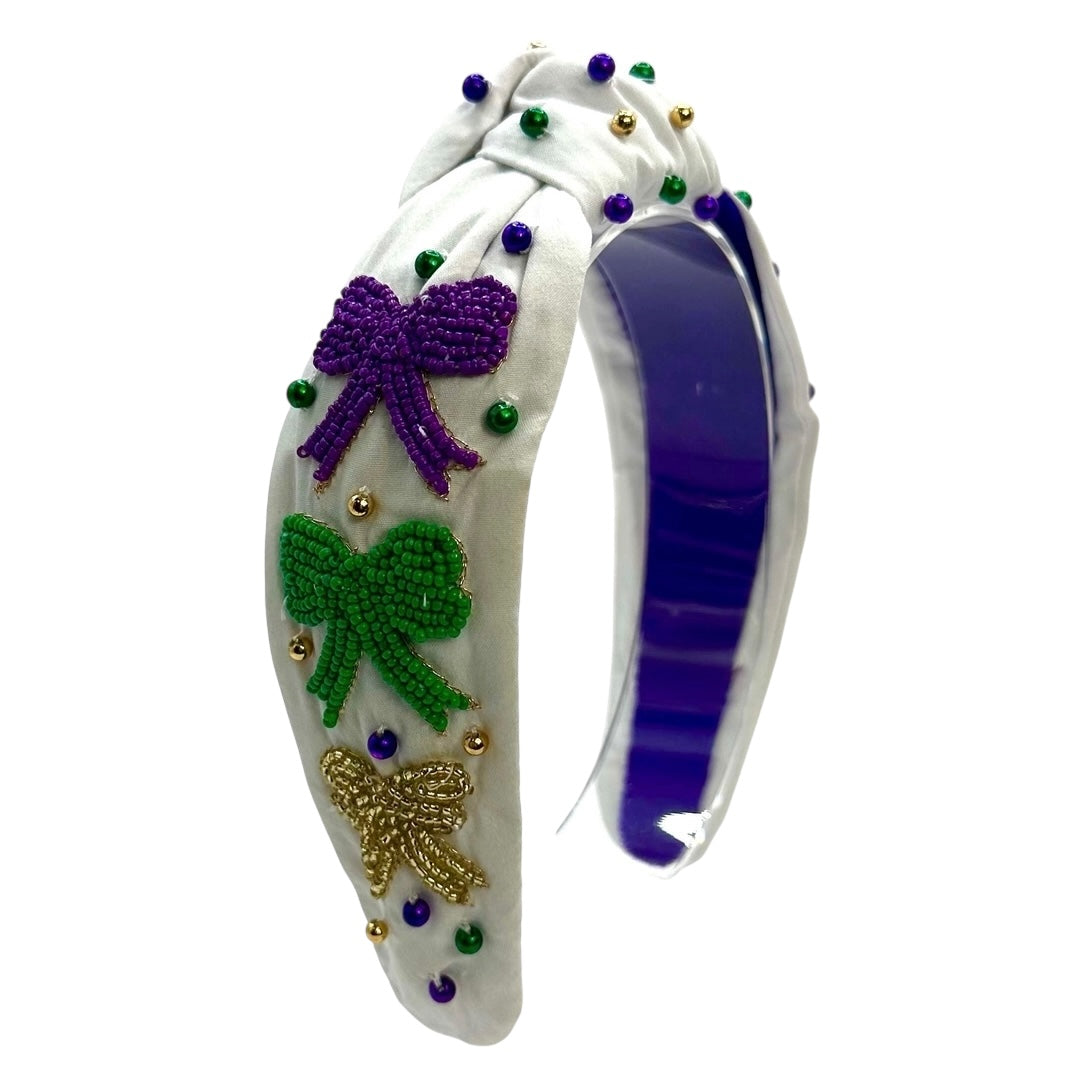 Headband - Mardi Gras Bow