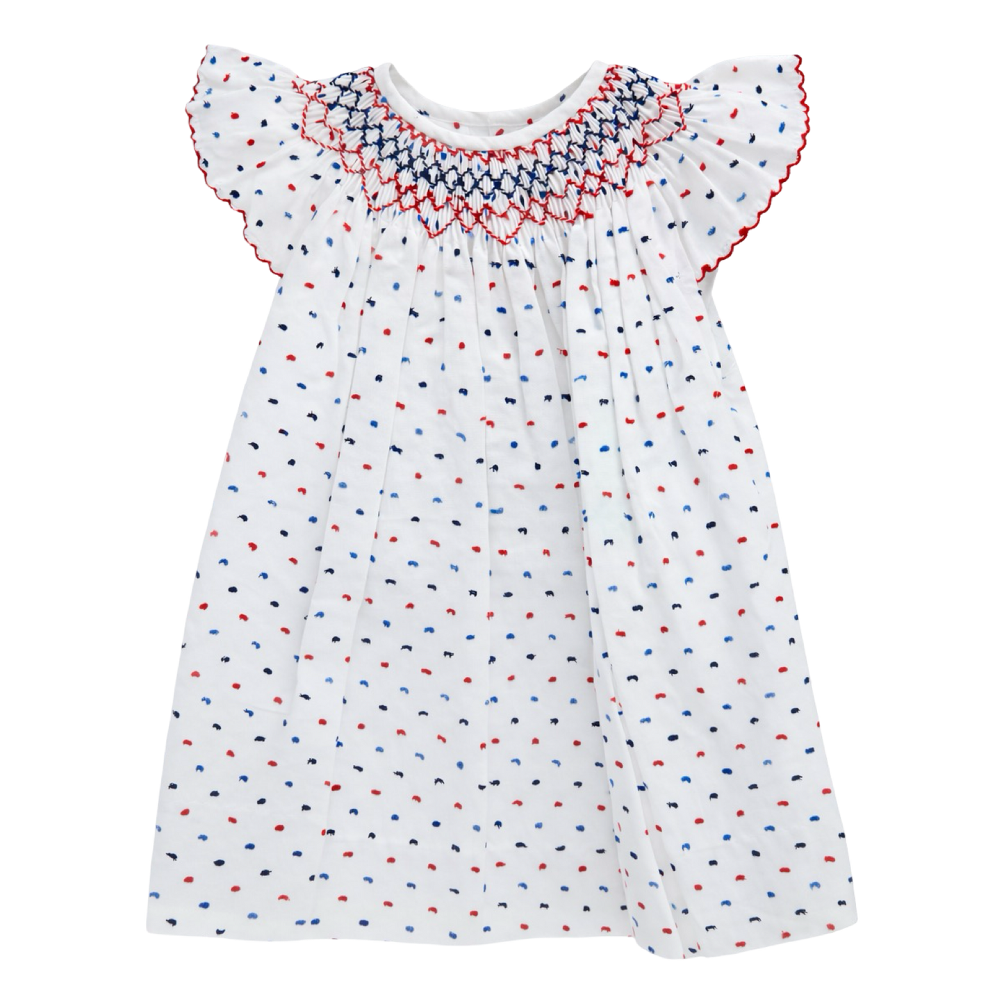 Swiss Dot Dress - Patriotic