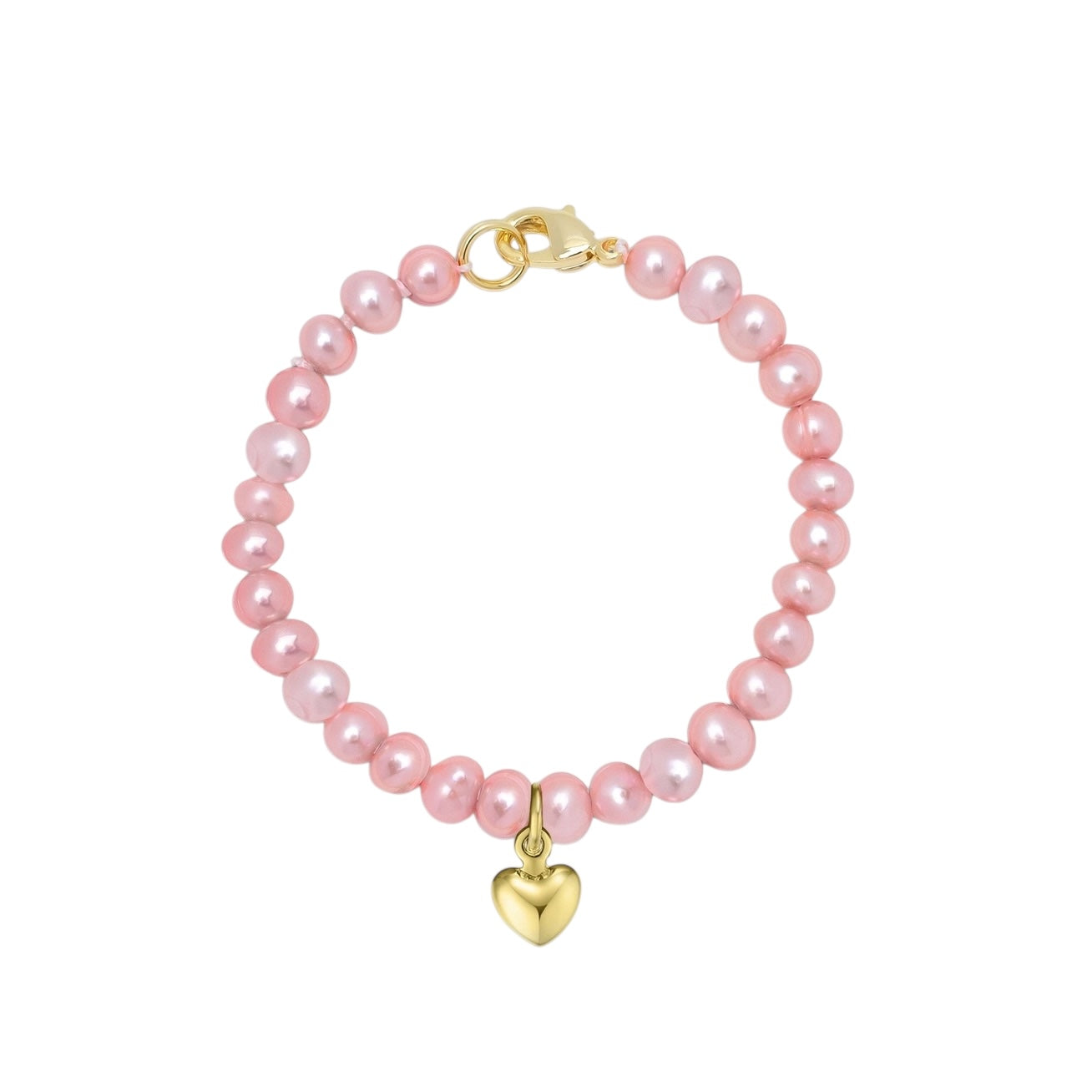 4.5" Baby Bracelet - Pearl/Heart