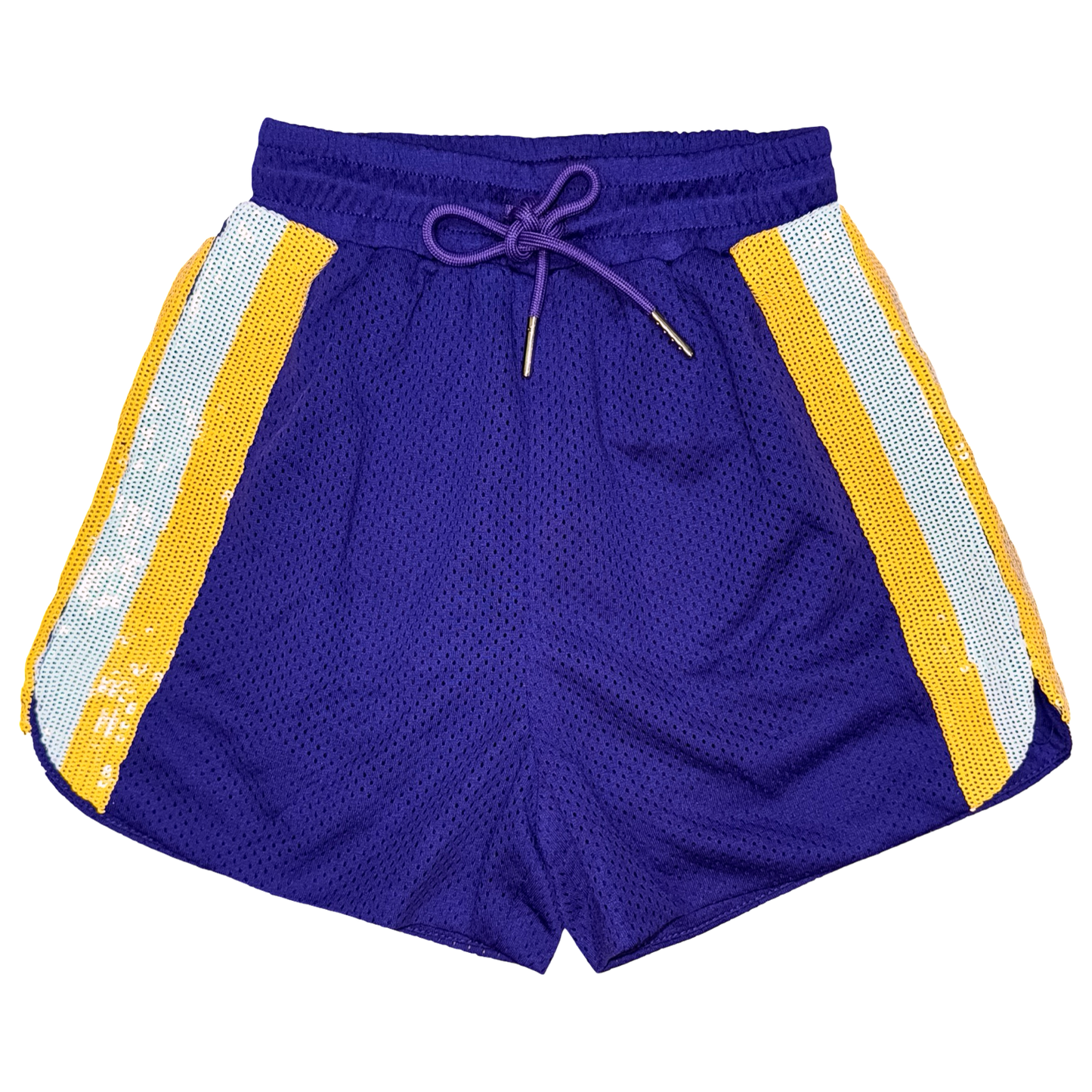 Sequin Short - Purple & Gold