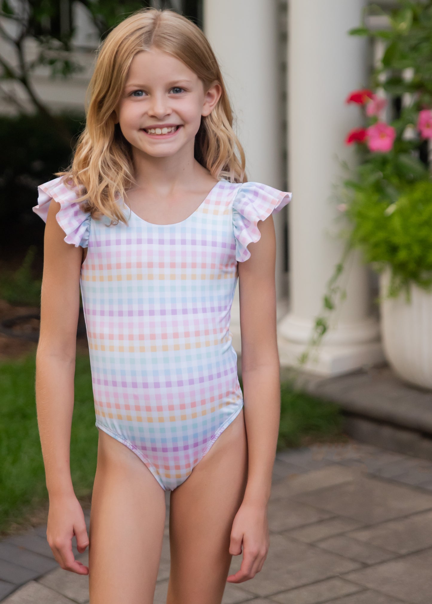 One Piece Swim - Pastel Check
