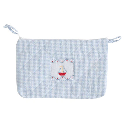Cosmetic Bag - Blue Sailboat