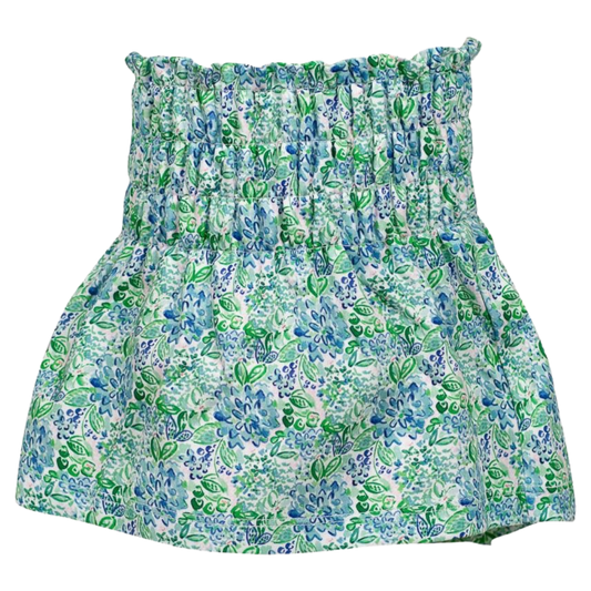 The Proper Peony Blue Aster Smocked Skirt
