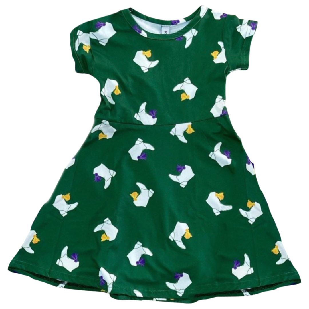Dress - Mardi Gras Boots Lulu and Bean Dress - Mardi Gras Boots Lulu and Bean