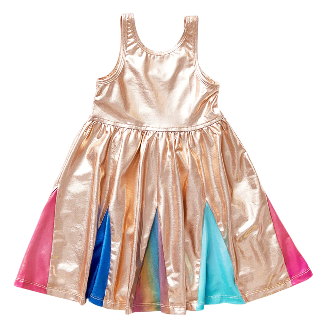 Lollie Dress - Rose Gold Lulu and Bean Lollie Dress - Rose Gold Lulu and Bean