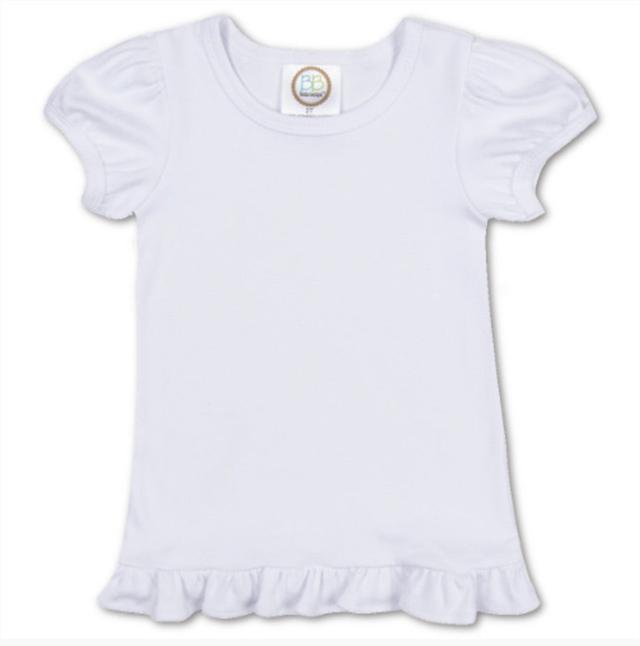 Blanks Short Sleeve Tee - Ruffle Trim