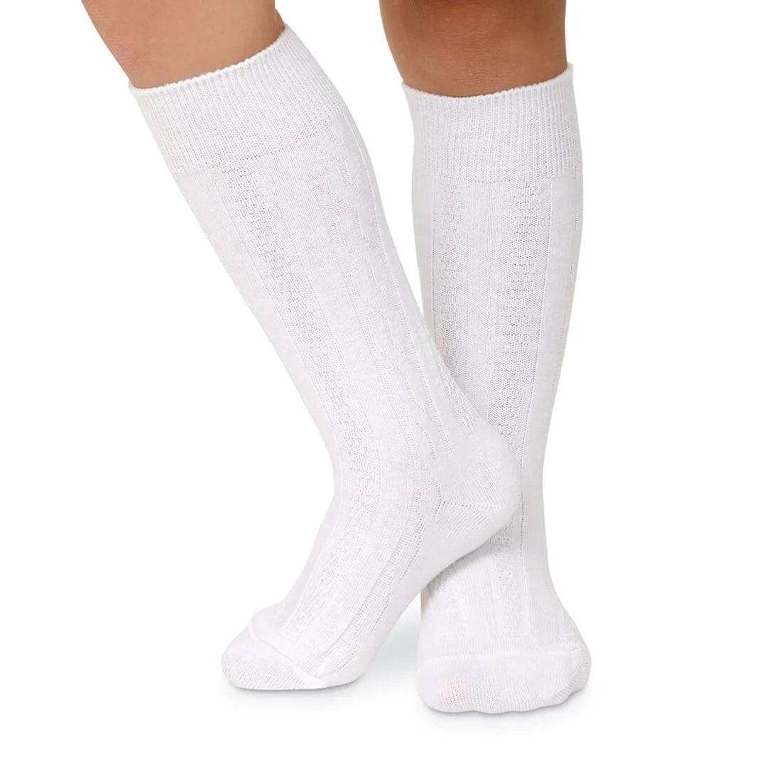 Cable Knit Knee High Socks