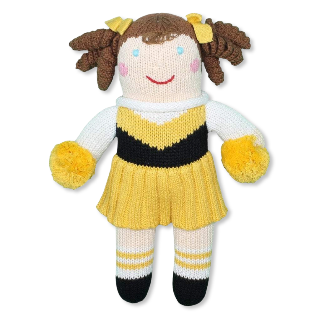 Cheerleader Doll - Black and Gold