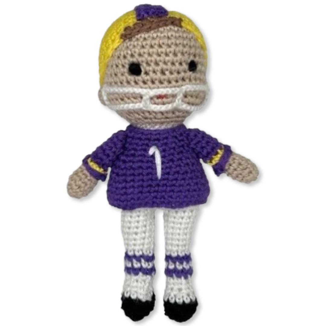 Football Player Rattle/Toy 5"