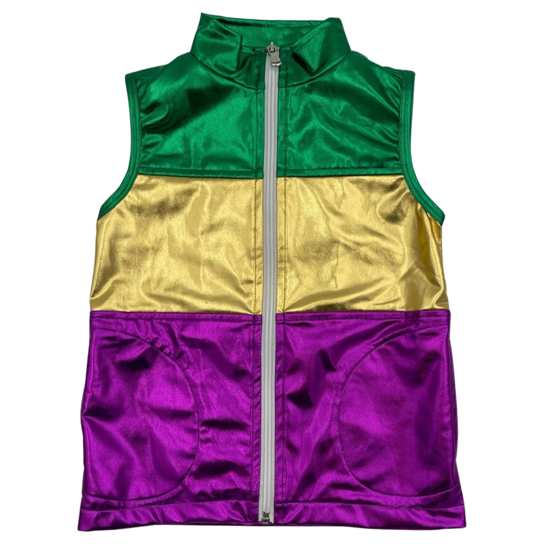Metallic Vest - Mardi Gras