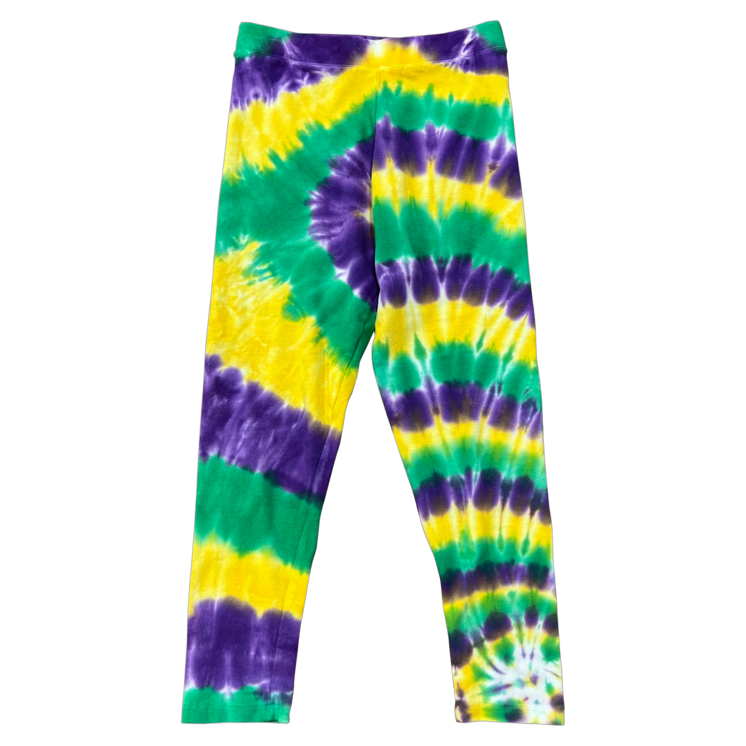 Mardi gras sales tie dye leggings