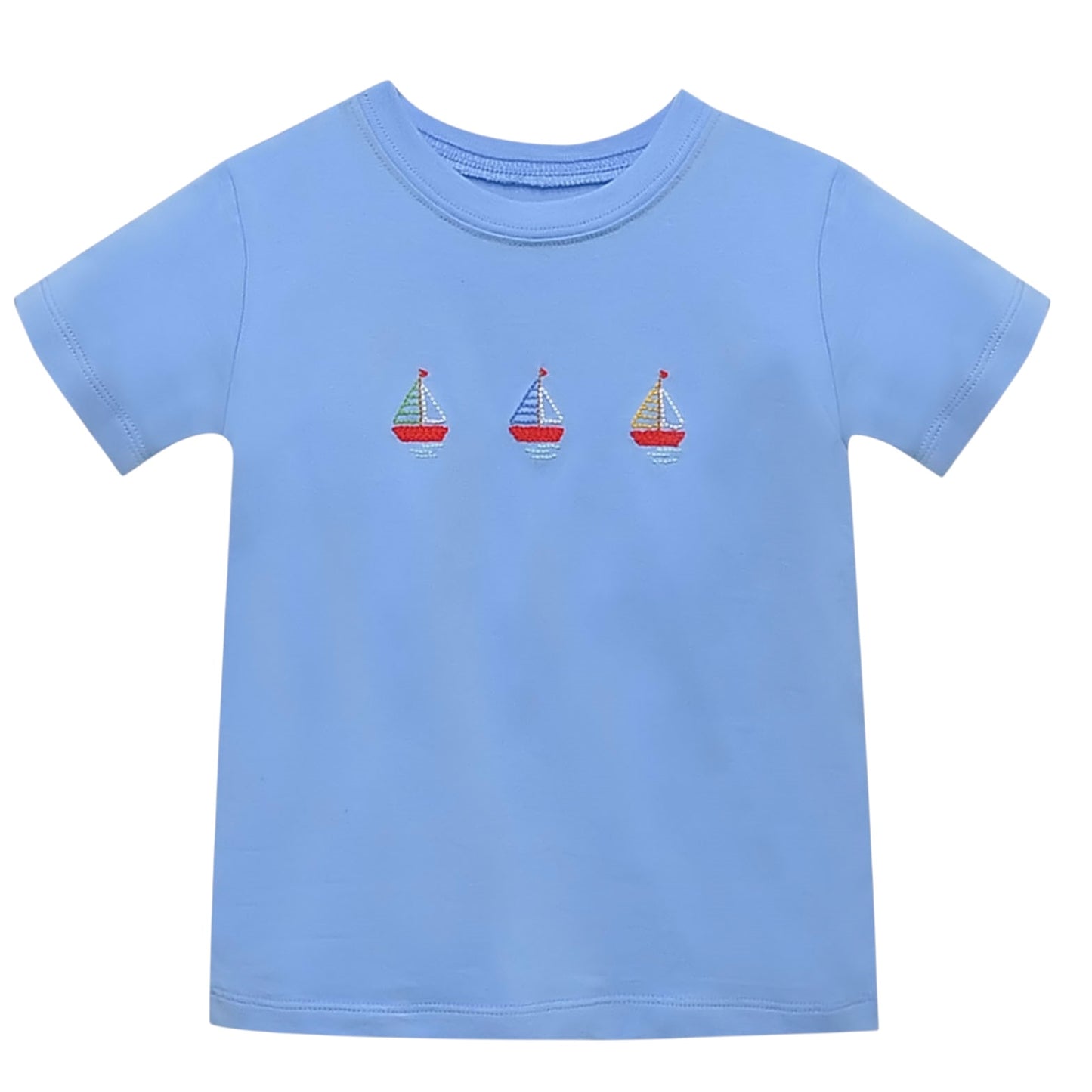 Embroidered Tee - Sailboat
