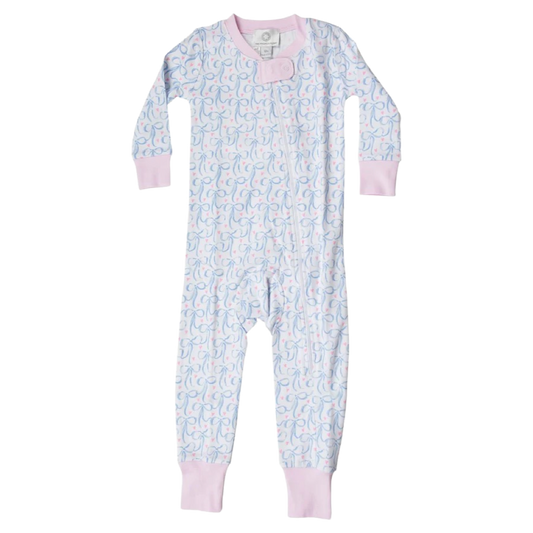 The Proper Peony Brielle Bows Zipper Pajama